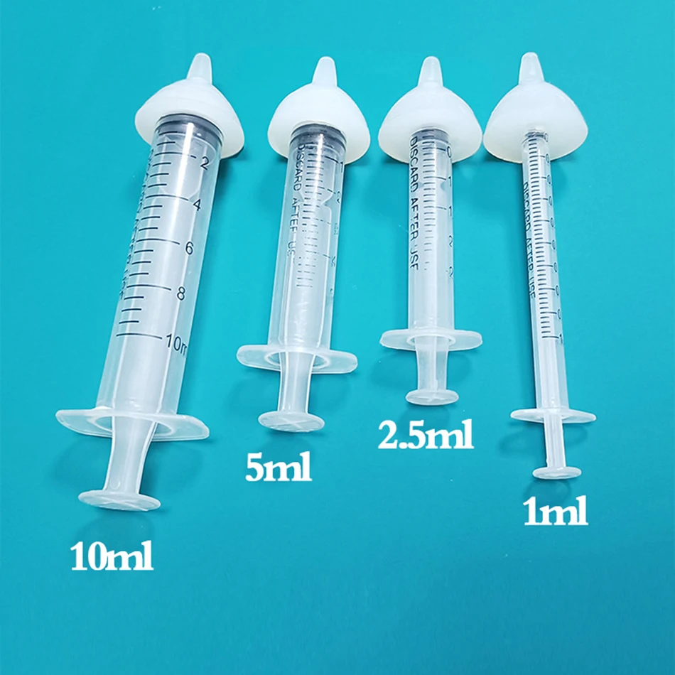 Kitten Feeding Milk Syringe Simulation Nipple Drinker Pet Cat Dog Feeder kitty Pussy Puppy Nursing Feeder Edible Silicone Nipple