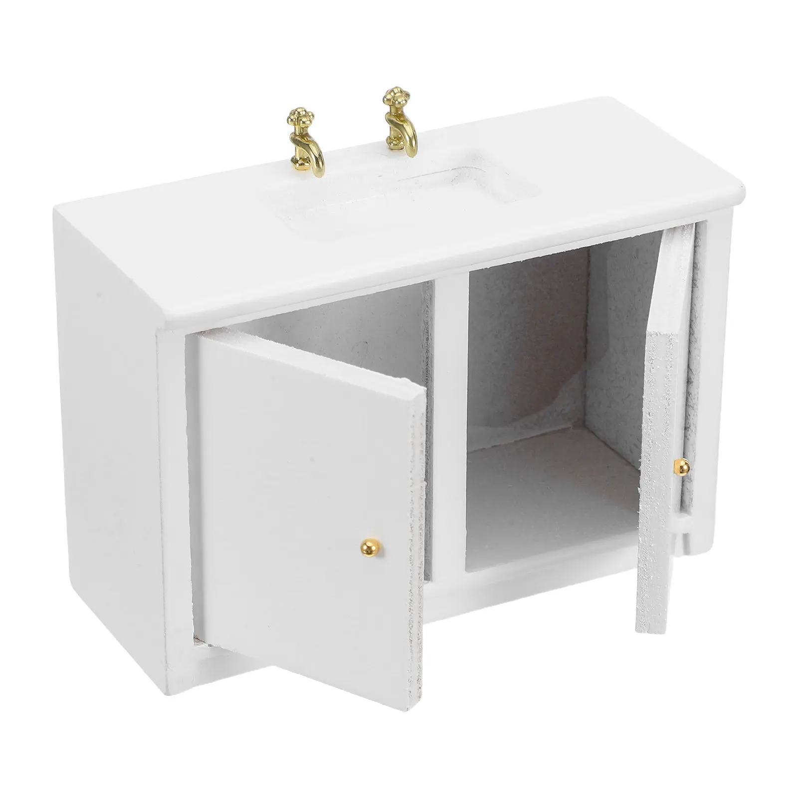 

1Pcs Mini Washing Table Small House Accessory Lifelike Detail Craftsmanship Compact Design Miniature Scene Decor for Dollhouse