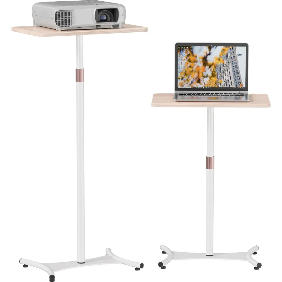 

Portable Laptop Floor Stand Wood Standing Laptop Table Height Adjustment 1847 Small Standing Desk Bedside Sofa Table Projector