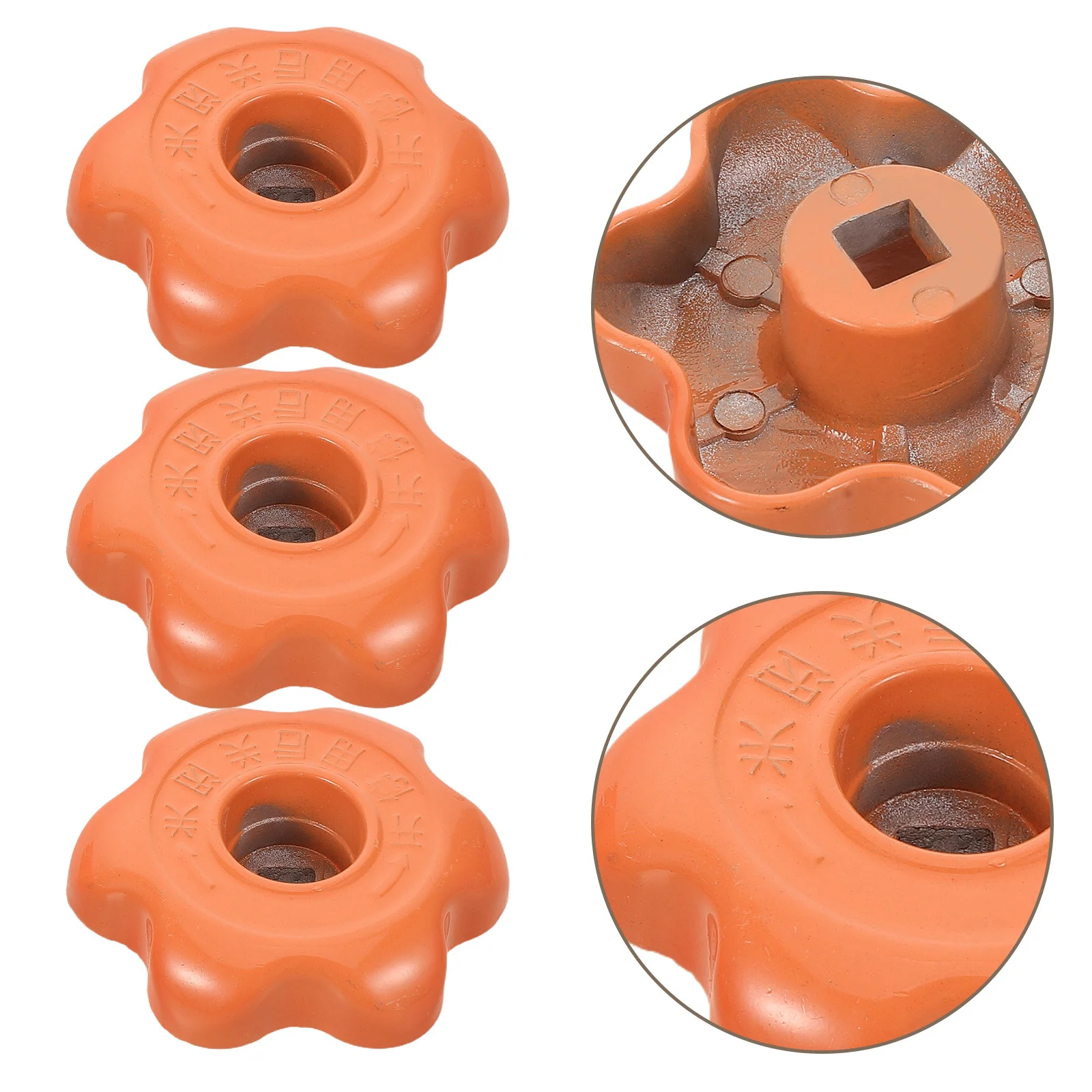 6 قطعة ملحقات اسطوانة الغاز المسال مقبض صمام عالمي لأسطوانات 15 كجم قبضة مسننة للتحكم السلس للشواء في الهواء الطلق