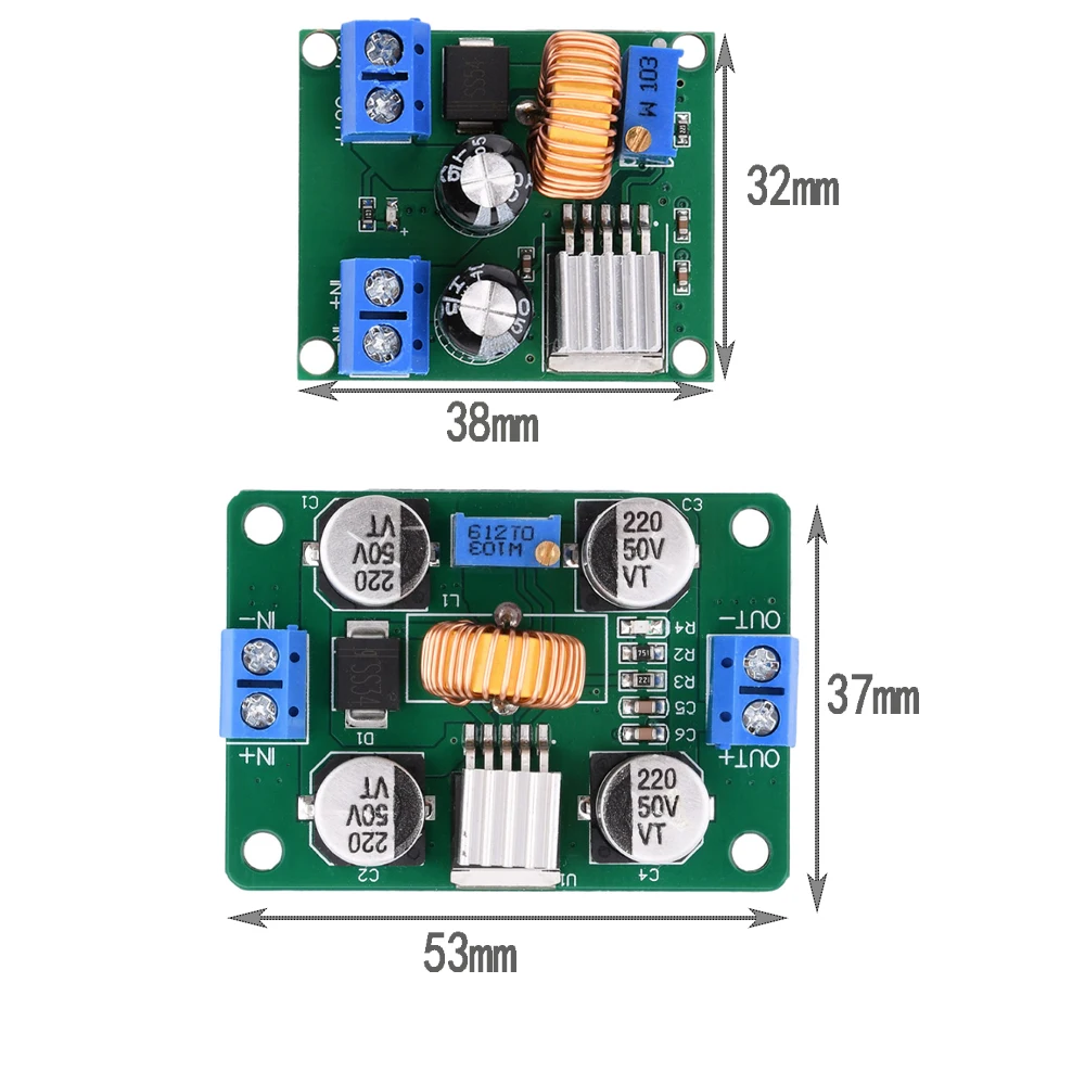 DC-DC 4-38V To 1.25-36V Adjustable Step Down Module Non-isolated Buck Converter 75W Power Supply Module Voltage Regulator Module