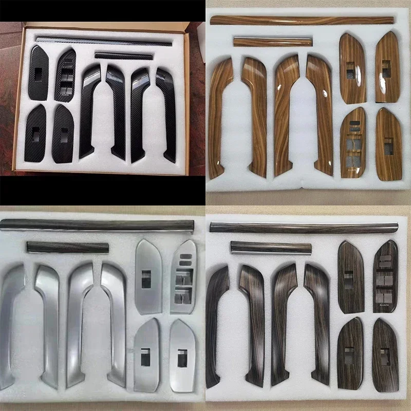 مقبض الباب الداخلي صب غطاء ألواح ترقية لتويوتا لاند كروزر برادو LC150 FJ150 2010 2011 2012 2013 2014 2015-2023 #1