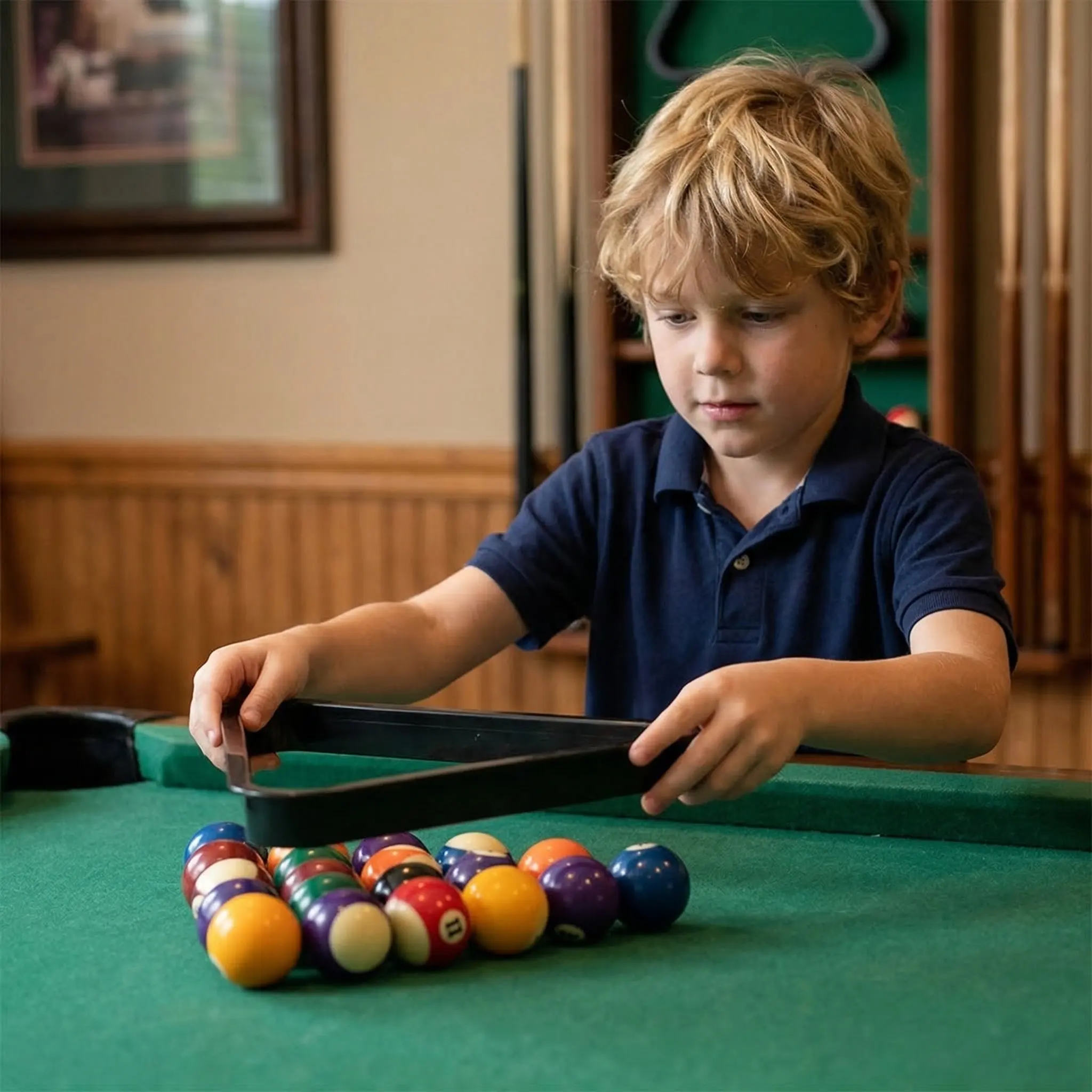 

Pool Table Triangle Tripod Rack for Display Billiard Mini Billiards Frame Shelf Ball