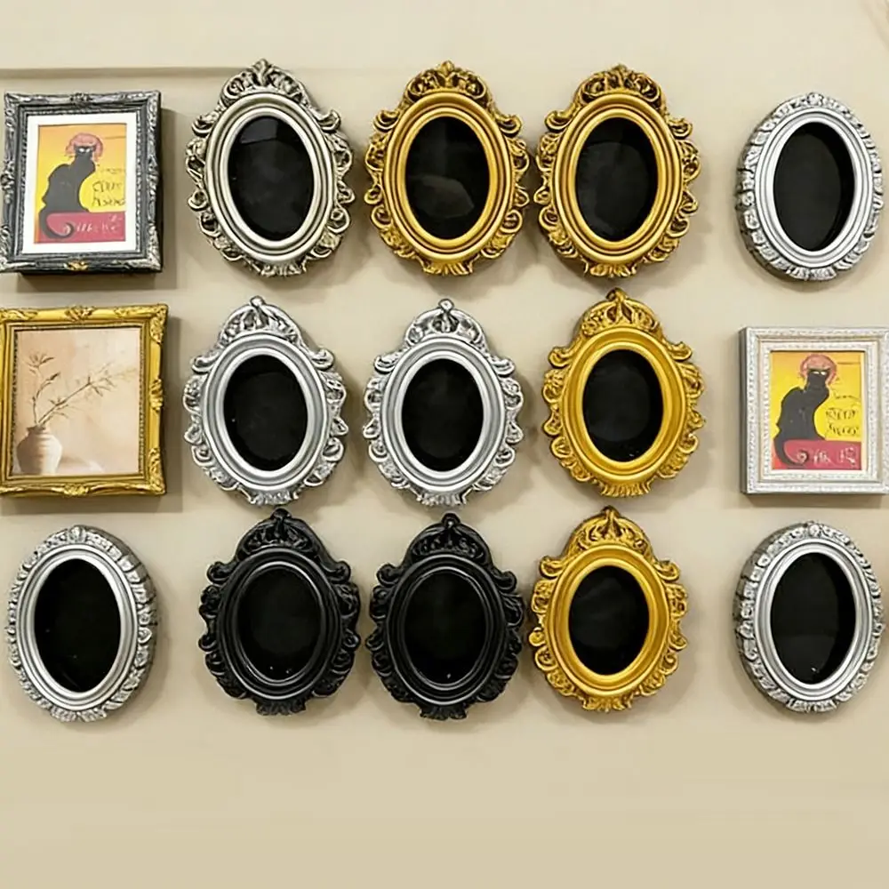 Creative DIY DIY Shadow Box Frame Plastic Gold Silver Mini Photo Frames Fridge Magnet Memory Display Frames Ornament Wedding