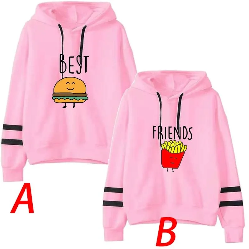 New Fashion Women Hoodies Best Friends Plus Size Sweatshirts for Friends Long Sleeve Sweatshirt