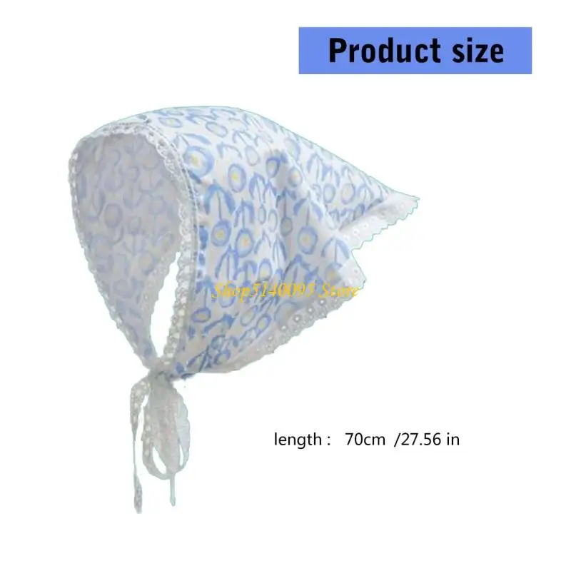 DXAE Bloempatroon Driehoekig hoofddoek Franse zon Beschermende hoofddeksels voor vrouwen gebruiken