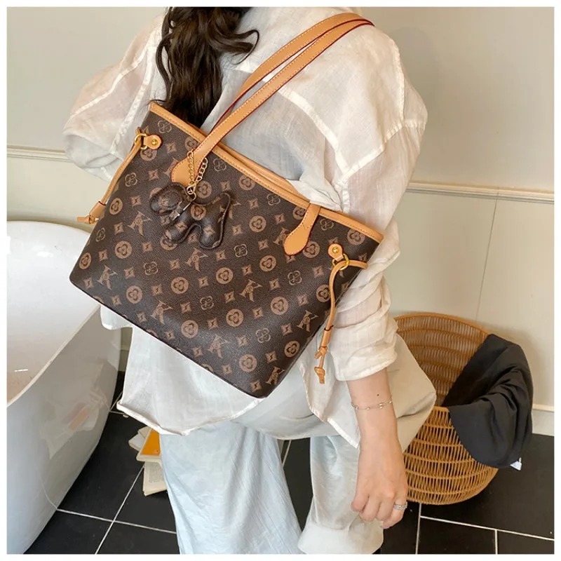 

‌ 2025 Новая винтажная сумка подмышки - женская сумка через плечо премиум-класса/тоут, просторная рабочая сумка с очарованием в стиле ретро, стильная сумка на плечо