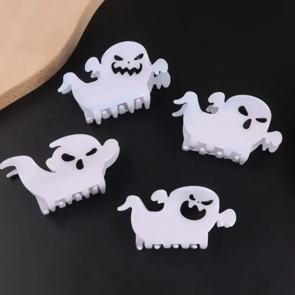 Scary PVC Ghost Hair Claw Colourful Grab Clip Halloween Claw Clip Ponytail Clip Pumpkin Shark Clip Girls