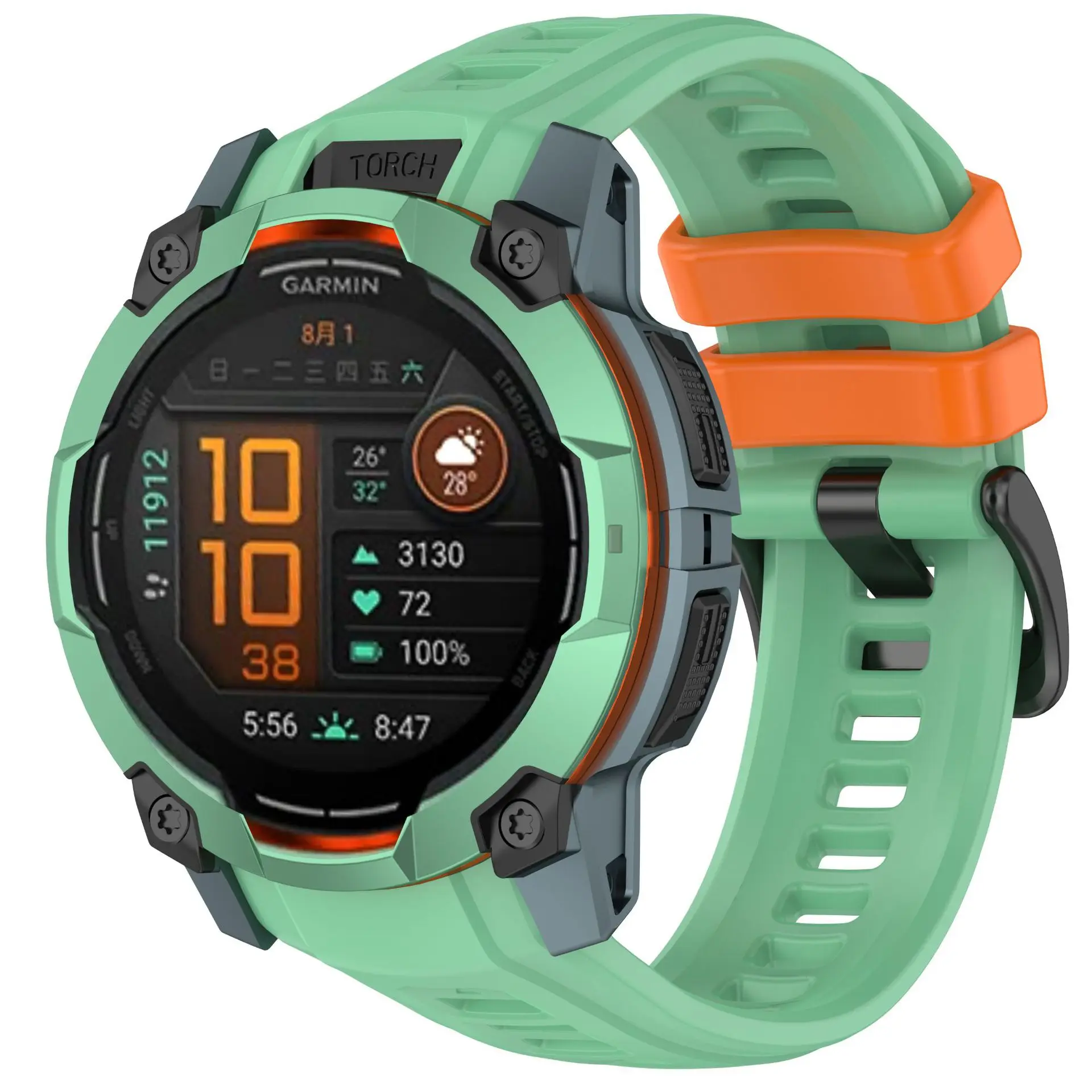 Silicone Band For Instinct 3 Solar 50mm Strap Sport Watchband For Instinct 3 Amoled 50mm Correa No Gaps Bracelet Wristband 26mm image 2