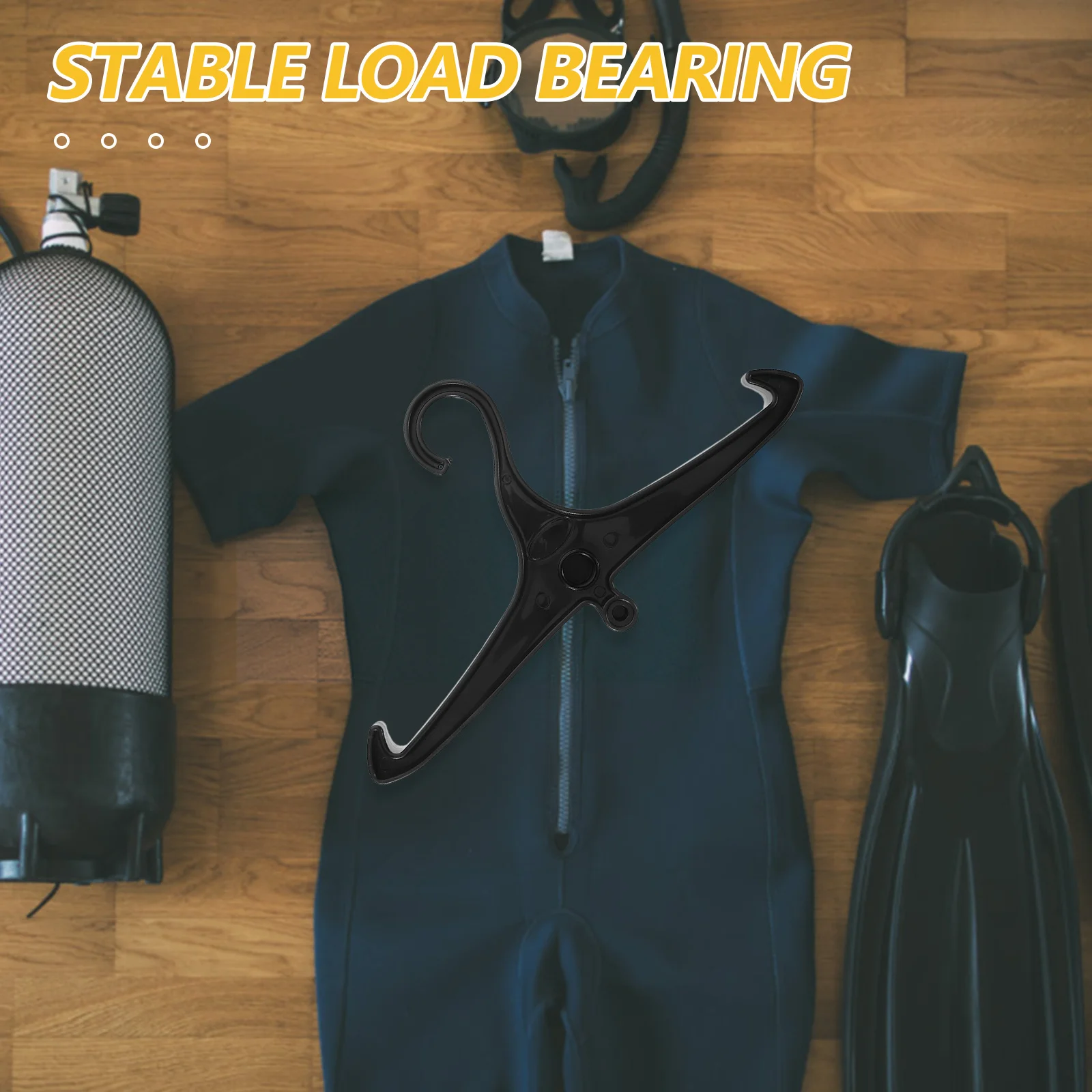 

Heavy Duty Black Wetsuit Hanger 15.72x8.45x0.79in Vented Drying Rack for Surfers Scuba Diving Accessories Heavy Duty Hanger