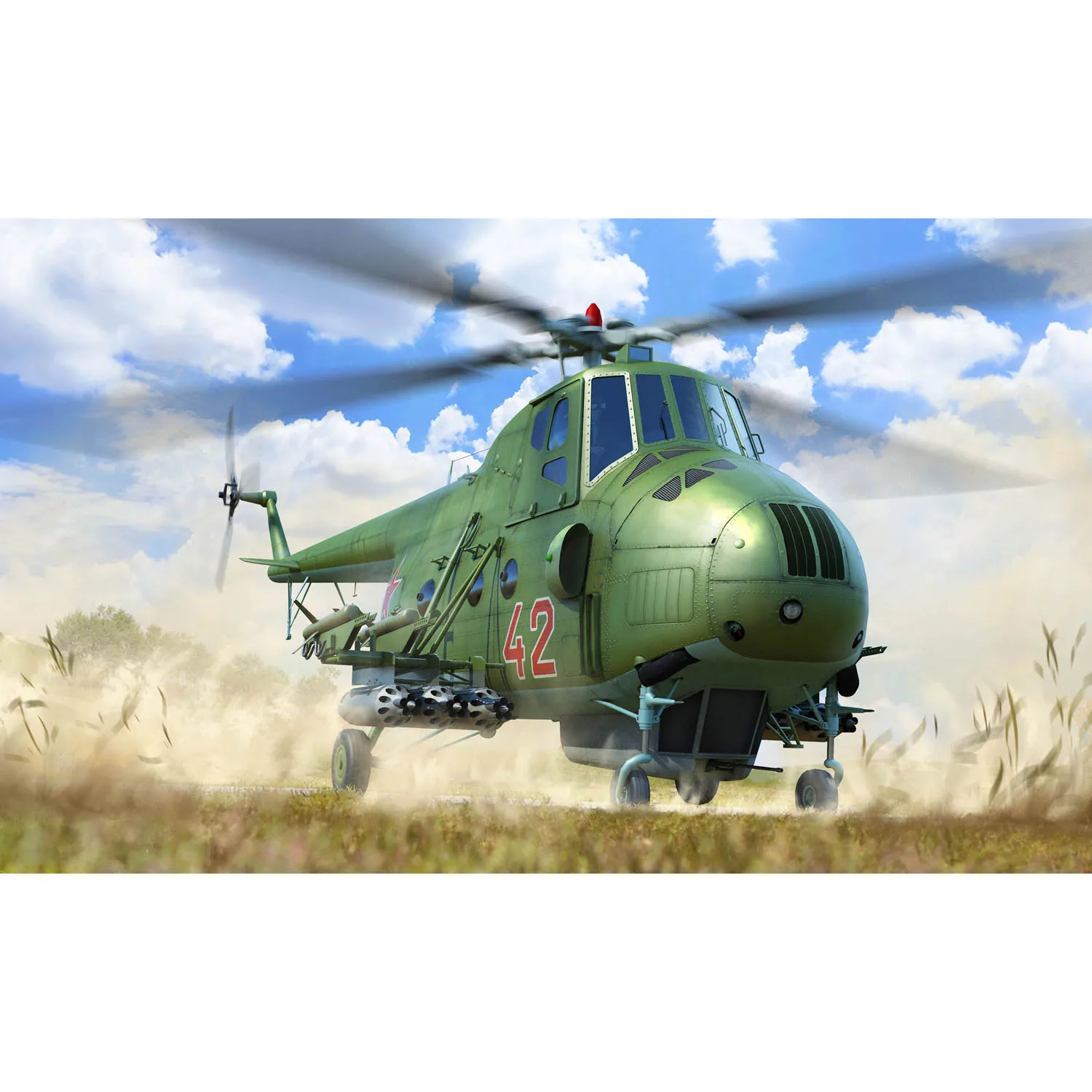 

1/48 Trumpeter Mi-4AV Hound Helicopter Plastic Airplane Static Copter Model Kit for Building TH23821