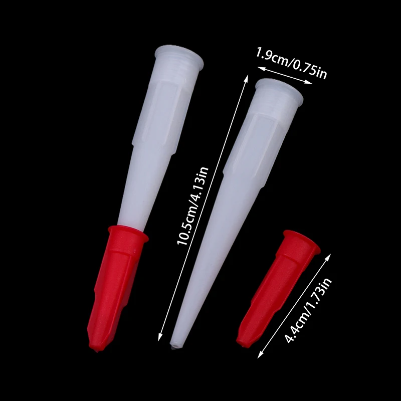 เครื่องมือก่อสร้าง - ฝาครอบหัวฉีดกาว 12 ชิ้นและหัวฉีดเคลือบหลุมร่องฟันสํารอง