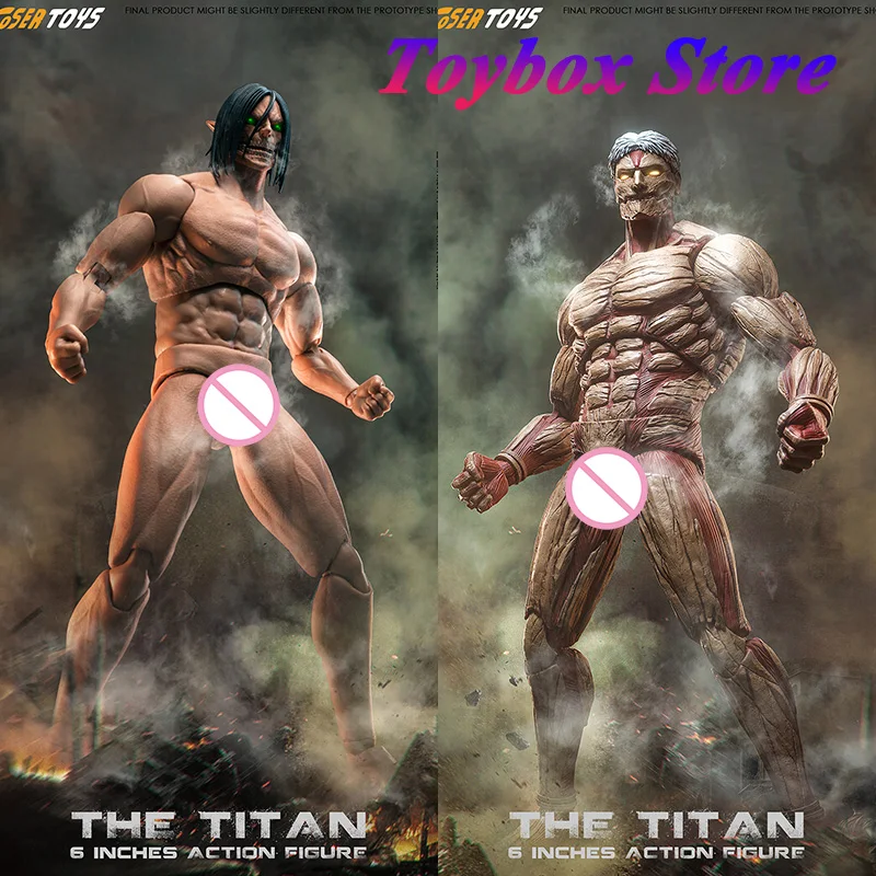 

Original VTOYS COSER TOYS AD-001 AD-003 1/12 Attack on Titan Giants Eren Jaeger Strong Variant Human 6'' Muscle Action Figure