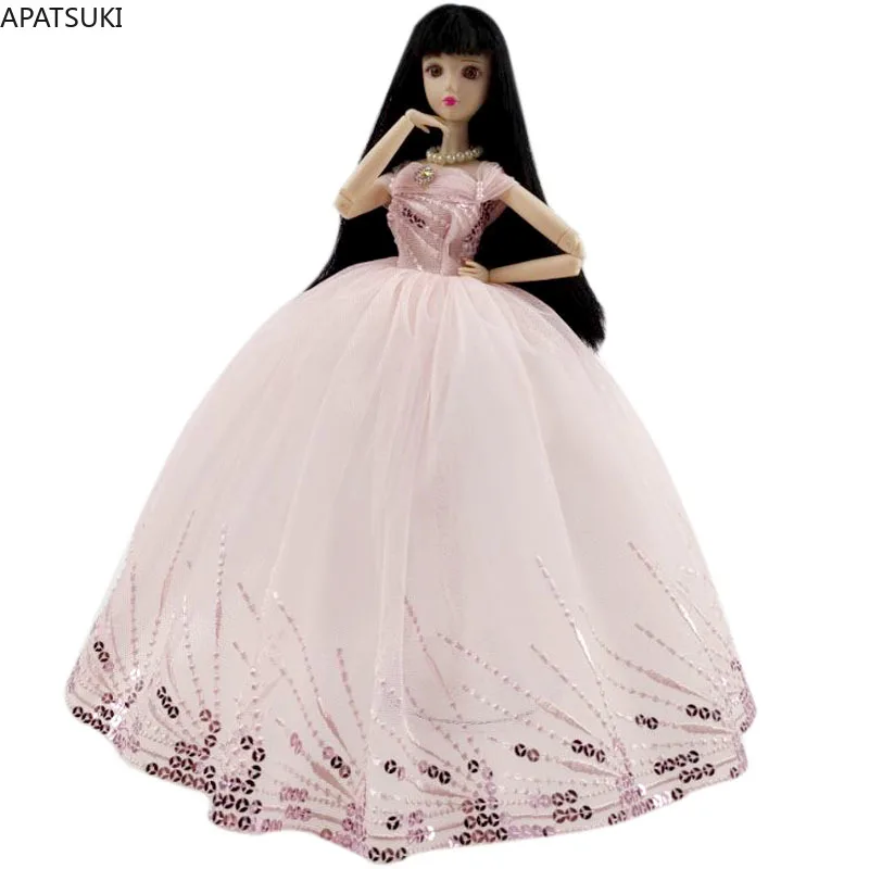 Pink Sequin Pearl Fashion Wedding Dress for Barbie Doll Clothes Big Evening Dresses Party Gown Outfits 1/6 Doll Accessories - AliExpress 26 Pink Sequin Pearl Fashion Wedding Dress for Barbie Doll Clothes Big Evening Dresses Party Gown Outfits 1/6 Doll Accessories - AliExpress 26