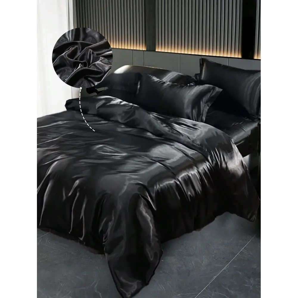 

Комплект из 3 предметов: однотонный пододеяльник, модный и простой комплект постельного белья, с застежкой-молнией и угловыми завязками, из стираного микрофибера.