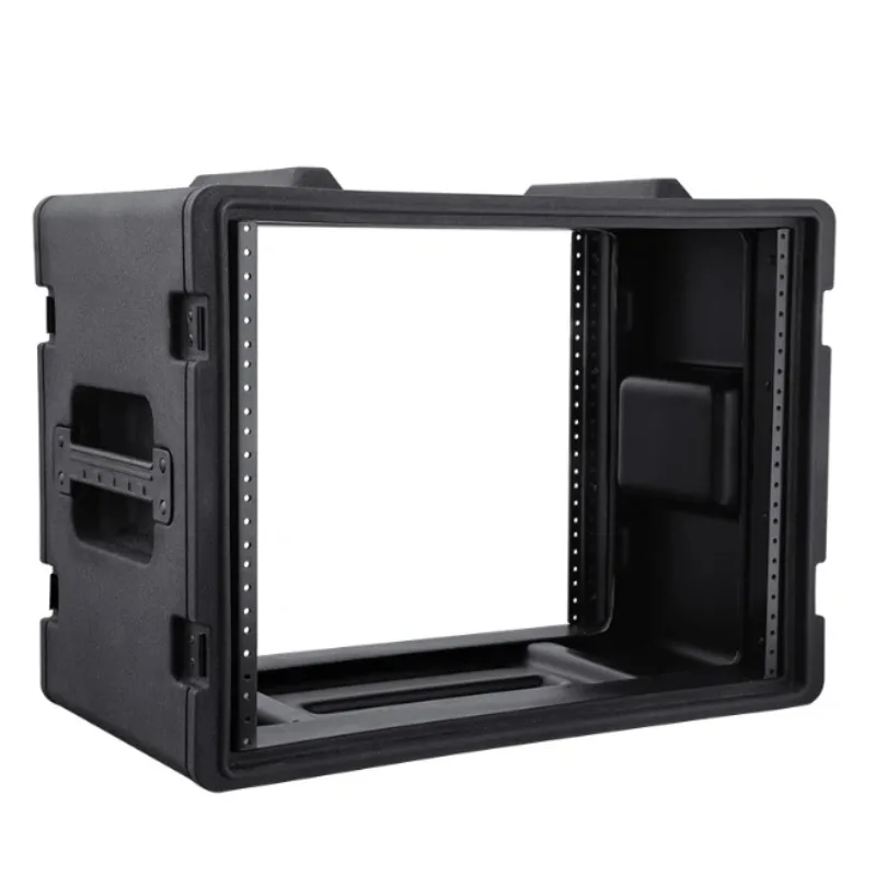 Manufacturer U2 4U 6U 8U Audio PE PP Plastic Road Rack Case with Heavy-Duty Tour Cable Trunk Flight Case