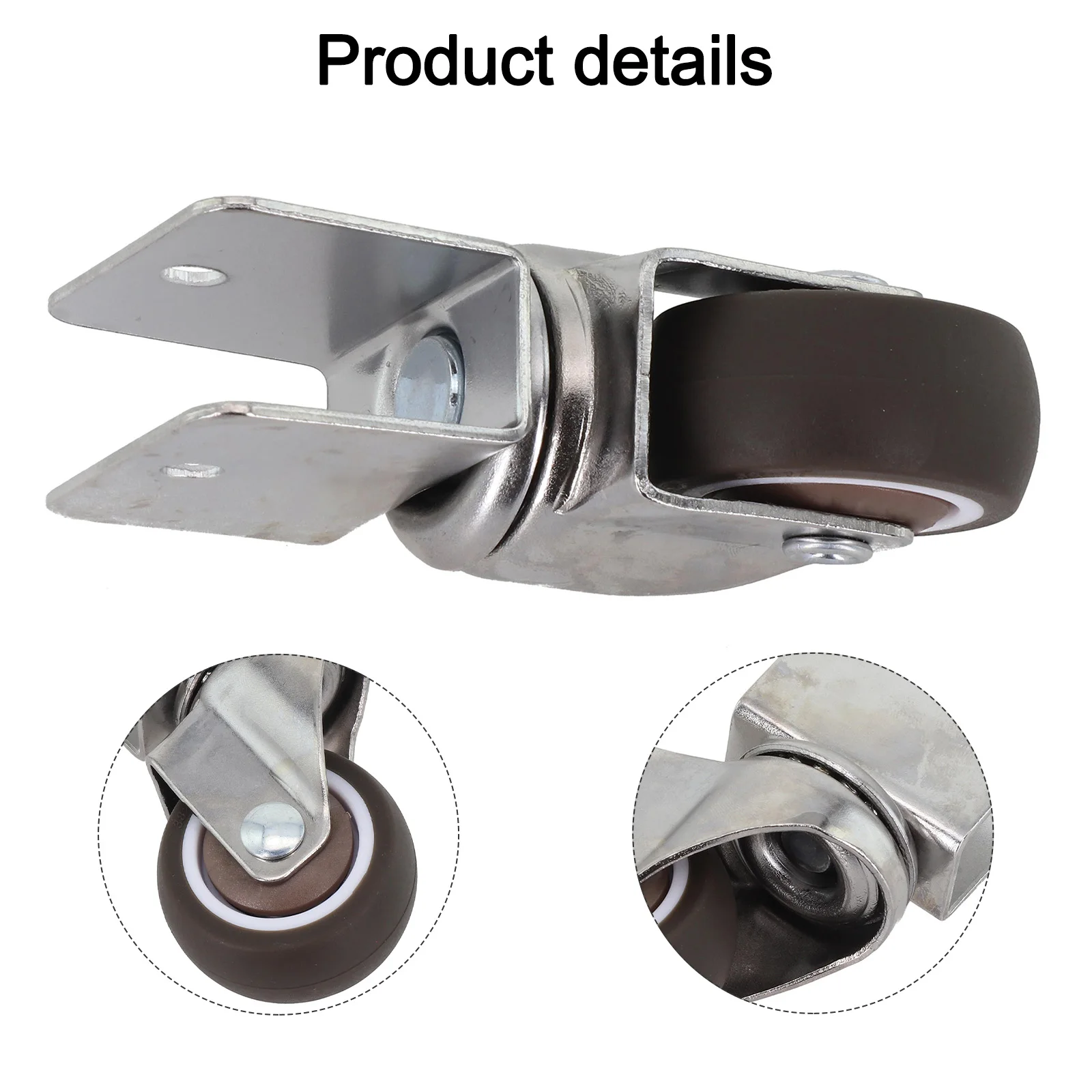 Rotary Caster Wheels Locking Carrier Wheel Swivel 360°degree Furniture Children's Bed Moving Noiseless Castor With Brake