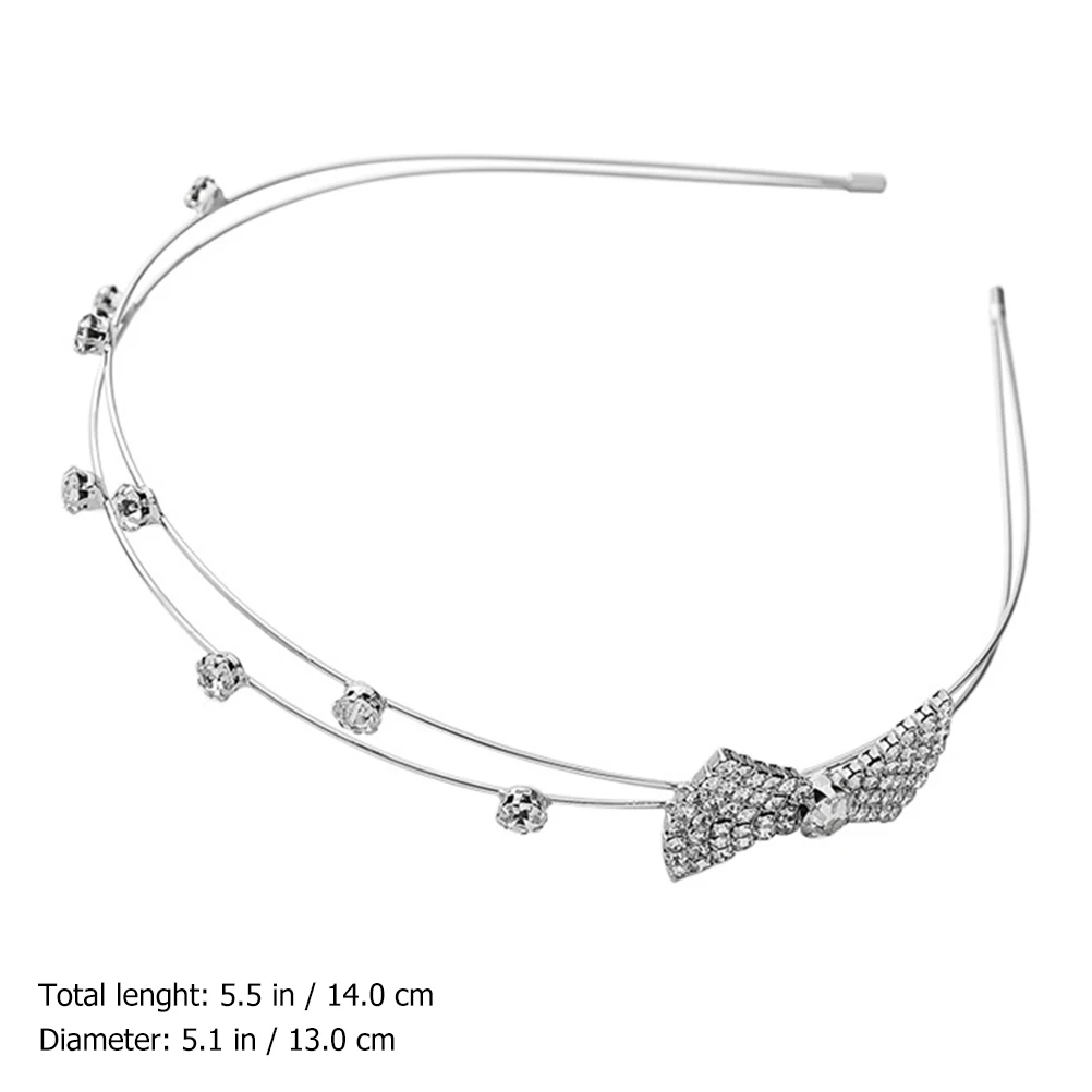 

Повязка на голову со стразами и стразами для невесты, элегантные нескользящие аксессуары для волос из цинкового сплава для девочек и женщин