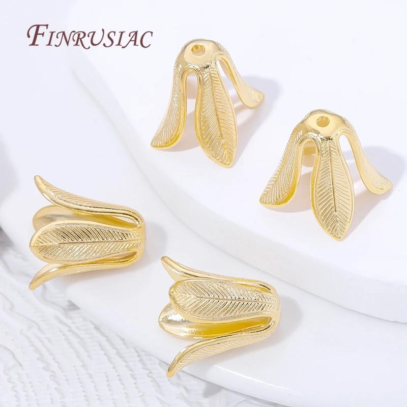 18K Gold Plated Tassel End Caps Wholesale Jewelry Findings,Fringe Bead Caps For Bracelets&Necklaces Making DIY Accessories - view 5