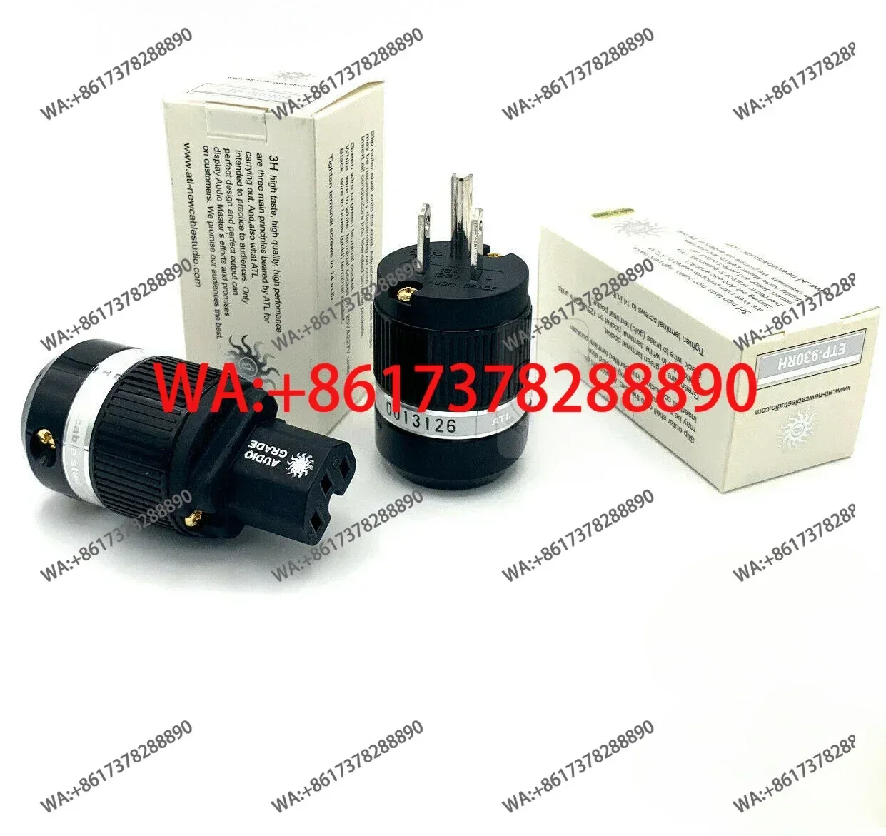 Taiwan ATL ETP-960/930RH fever red copper non-magnetic plated 4-layer rhodium power cord plug tail plug