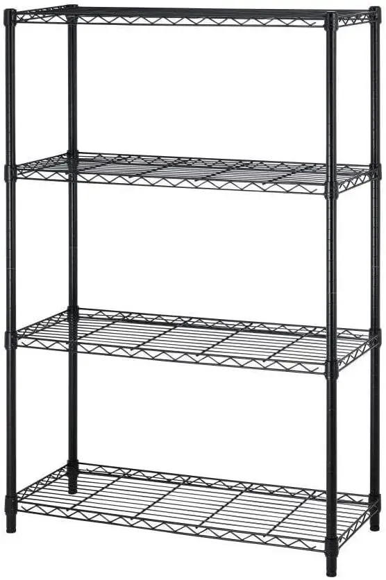 

4 Tier Shelving Unit NSF Wire Shelf Metal Large Storage Shelves Heavy Duty Height Adjustable Commercial Grade Steel Utility