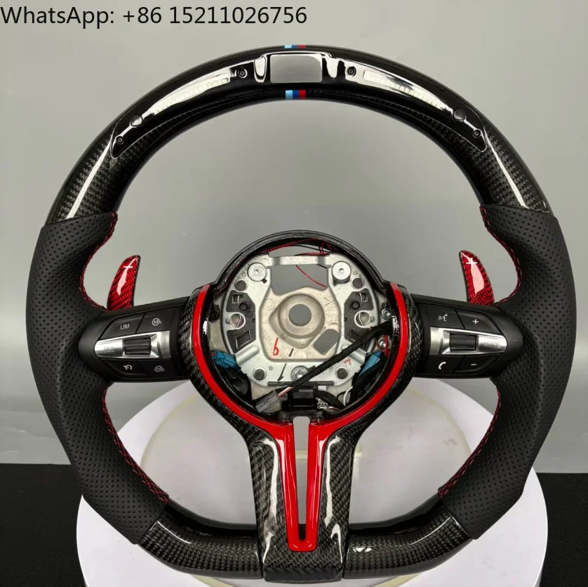 For Professional M-type Racing Steering Wheel for Carbon Fiber LED Display with OE 32306881301 and 12-Month Warranty
