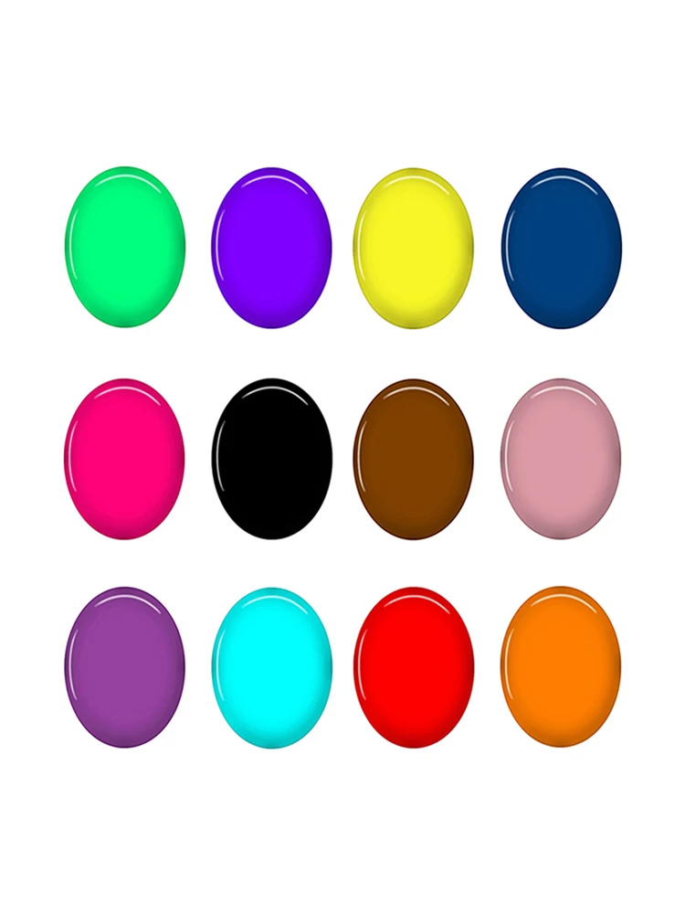 8X10mm 10X14mm 13X18mm 18X25mm 30X40mm Foto Glas Cabochons Oval Cameo Set Handgefertigte Fassungen Bunt – Detail 5