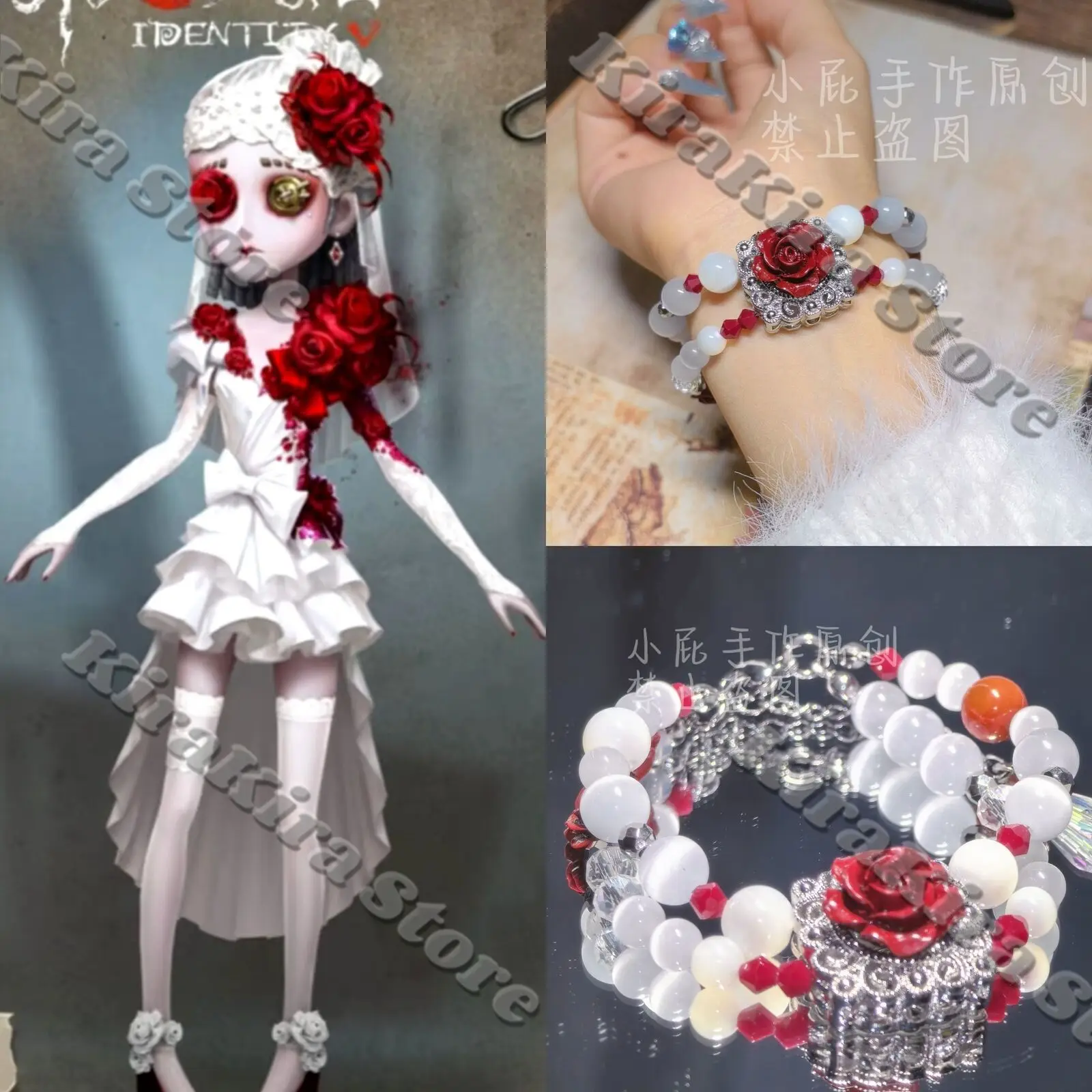 Chain Bracelet Hands Chains Vera Nair Bangle Identity Ⅴ Impression Originality Pure Handmade Natural Stone Handstring Cosplay