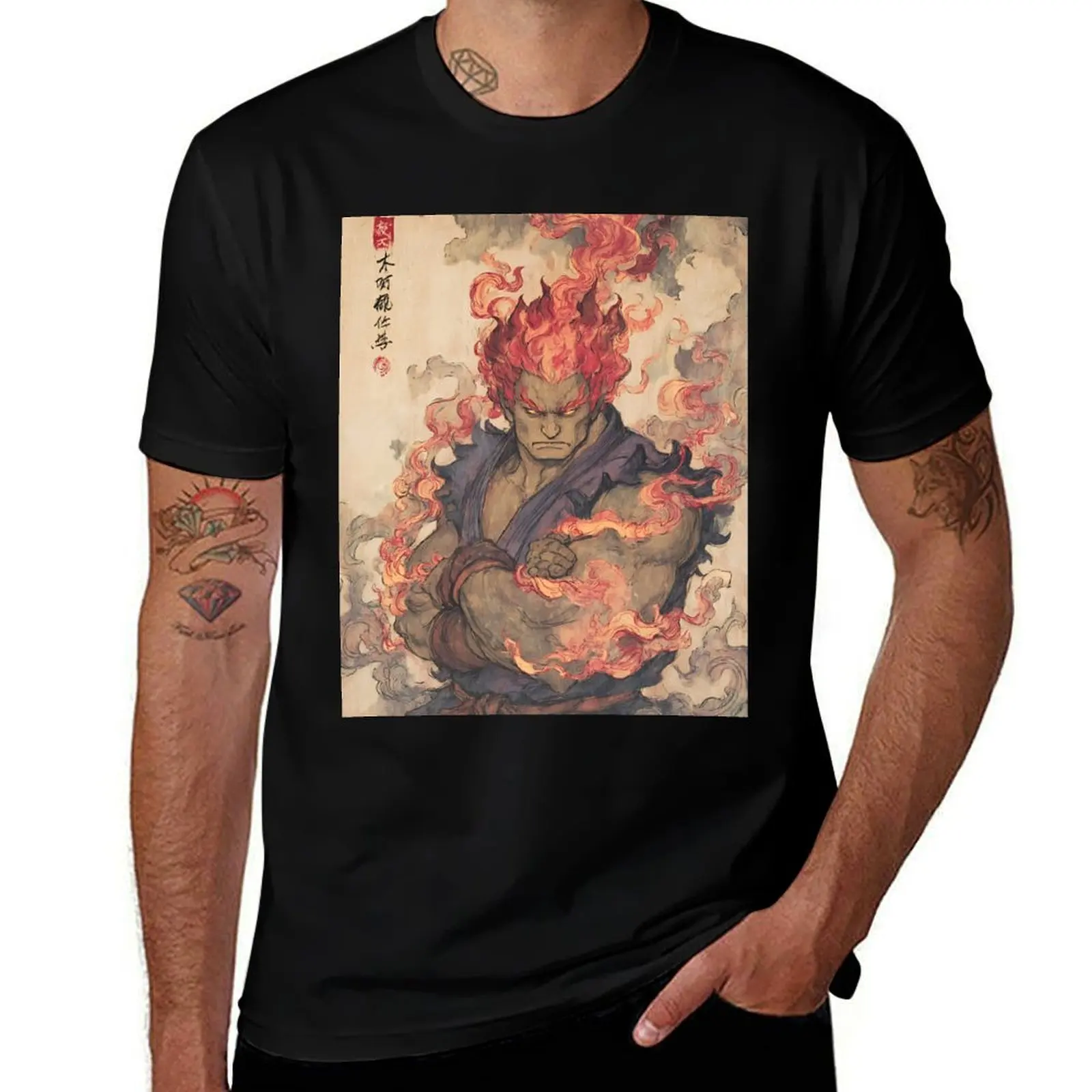 

Demon Akuma Street Fighter T-Shirt vintage anime shirt designer shirts football t shirt outfits for men