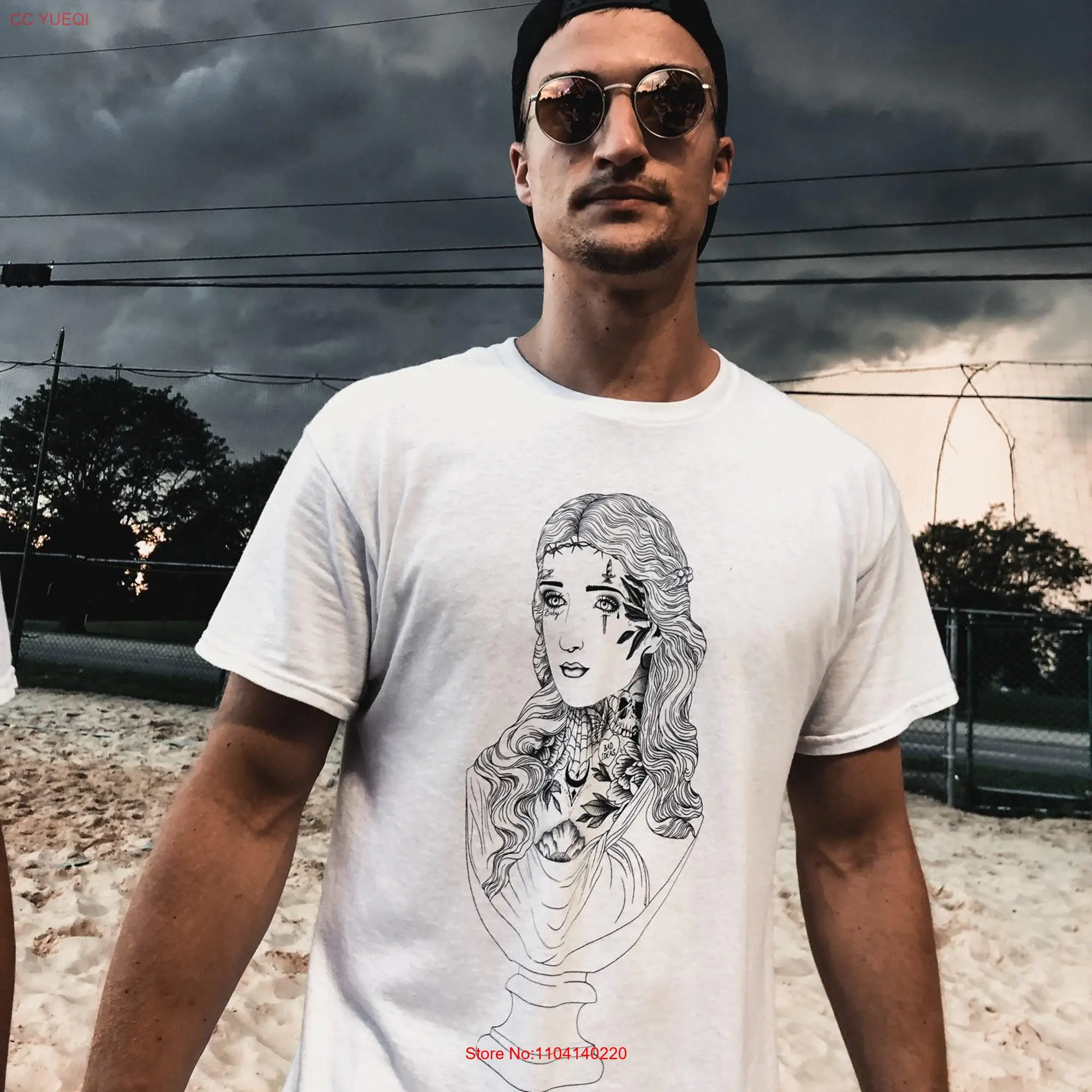 T-shirt de tatouage traditionnel à manches longues ou courtes, Fine Art, American Alt Clothing, Goat Hard