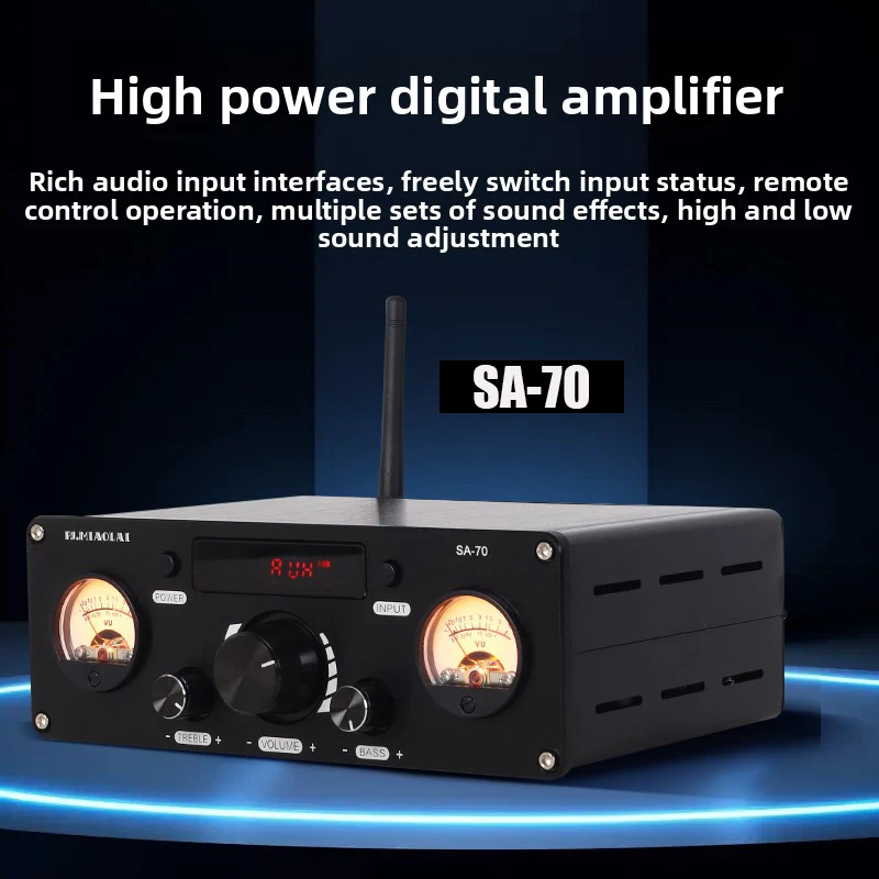 

BREEZE 2026 new SA-70 fever home HiFi high power TPA3255 Bluetooth digital power amplifier fiber coaxial balanced input