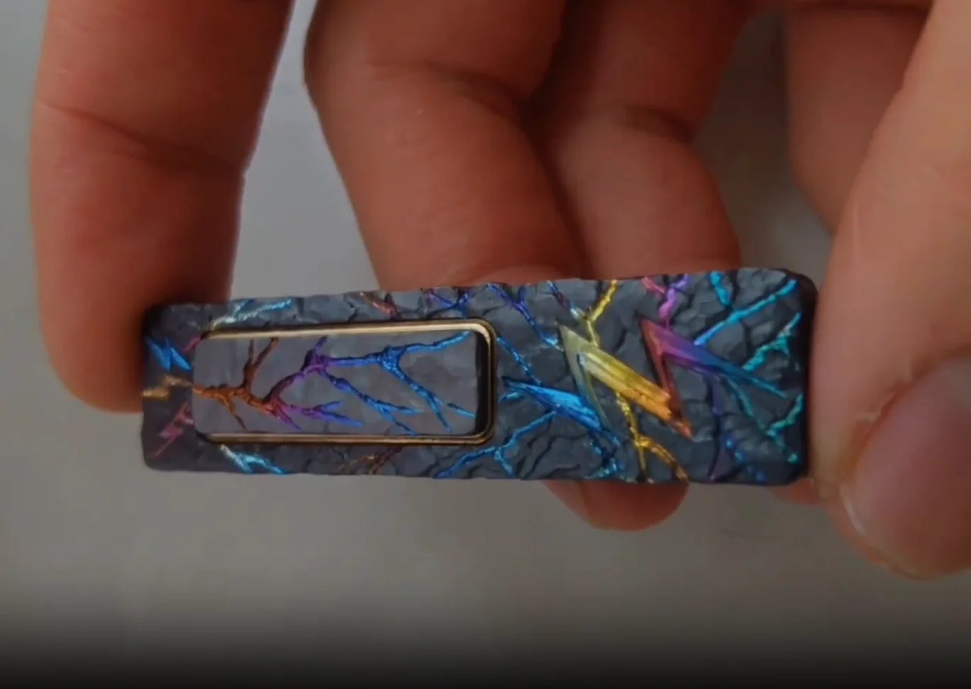 Used EDC Lautie Zirconium steel chocolate titanium alloy window patch fidget slider decompression toy