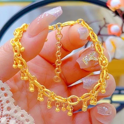 Women's 24K Gold (AU999) Fruits & Butterfly Bracelet | Openwork fruits, micro-diamond glow with magnetic closure