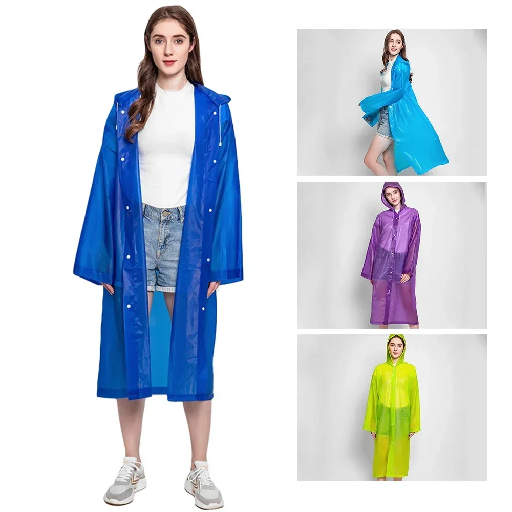 High Quality Eva Raincoat Neutral Women's Waterproof Men's Outdoor Camping Hiking Thickened Non-disposable Adult Raincoat Set