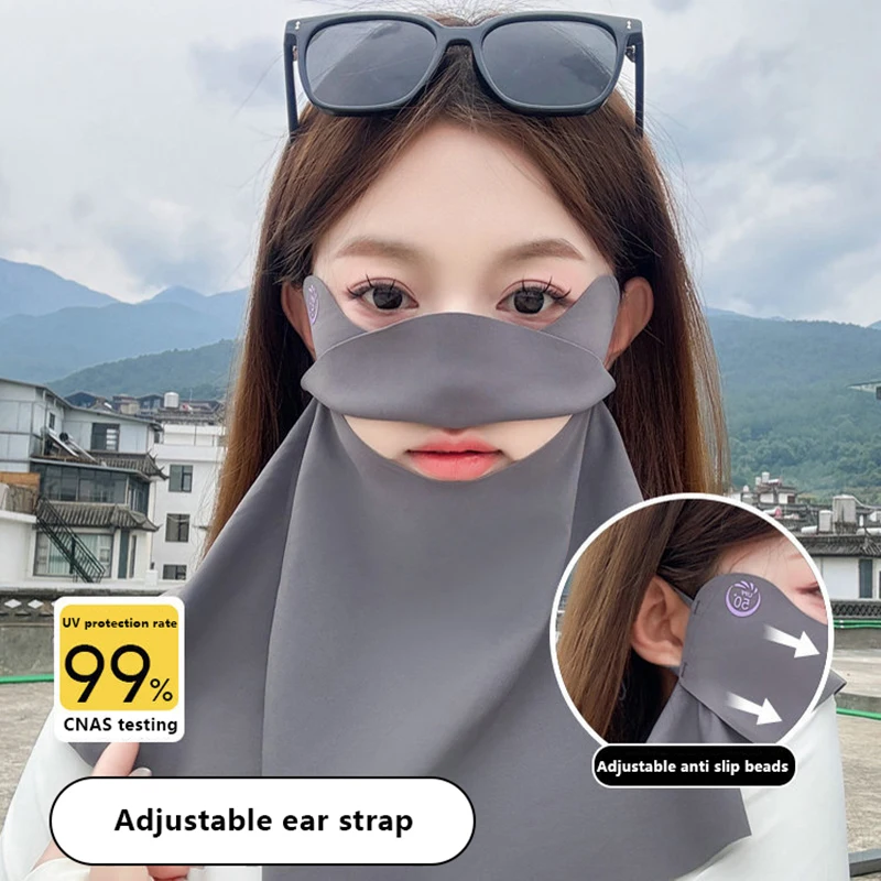 

Unisex UV Protection Outdoor Neck Wrap Cover Sports Sun Proof Bib Ice Silk Mask Face Cover Neck Wrap Cover Sunscreen Face Scarf