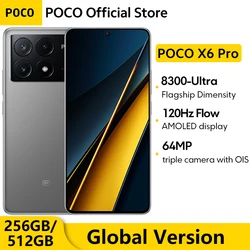 Global Version POCO X6 Pro 5G Smartphone NFC Dimensity 8300-Ultra 120Hz 6.67