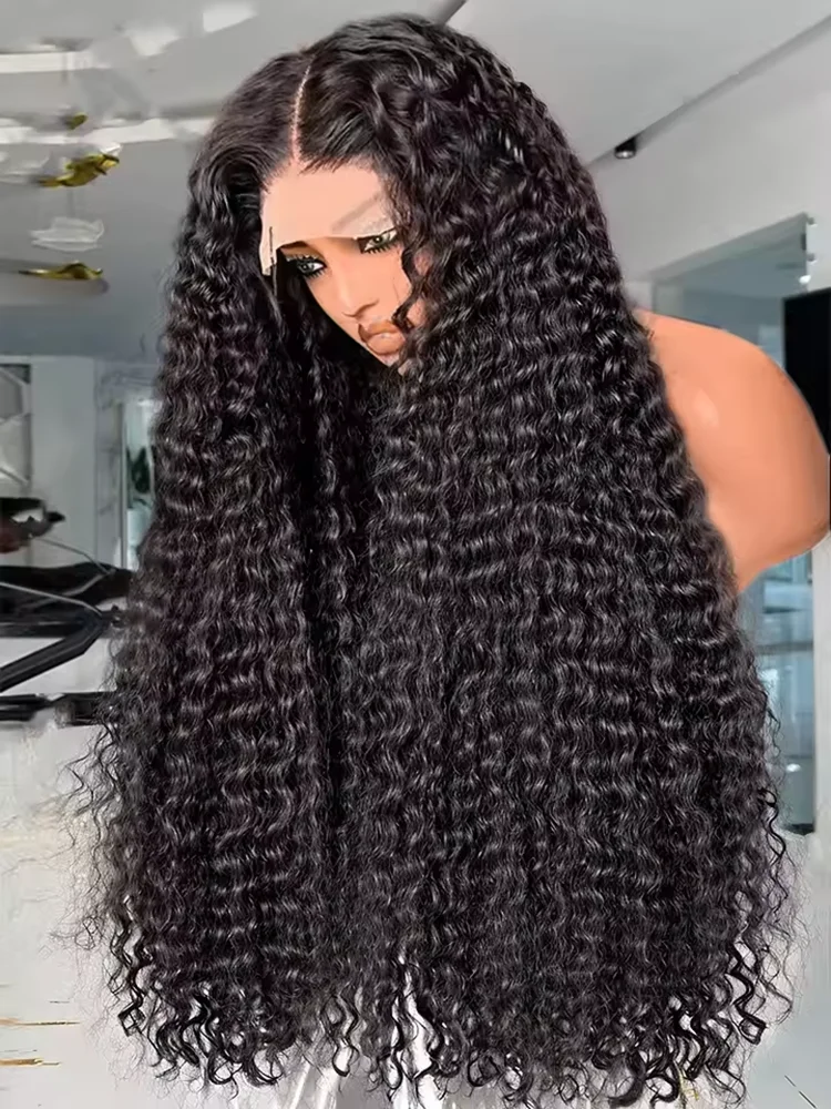 30 40 Polegada 13x6 hd frente do laço perucas de cabelo humano onda profunda 250 densidade 13x4 encaracolado peruca frontal do laço sem cola 5x5 fechamento brasileiro