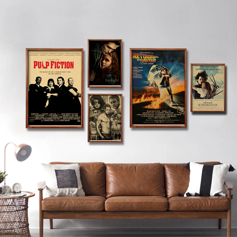 Classic Movie TV Collection Posters Pulp Fiction/Fight Club/Twilight Retro Prints Film Vintage Home Room Art Wall Decor Painting