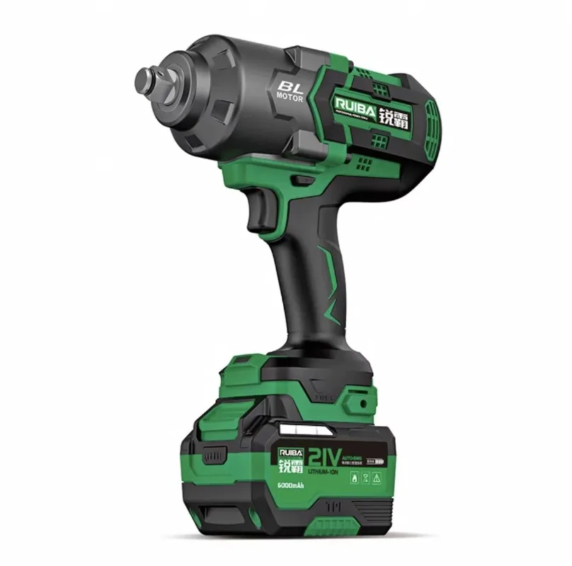 

RUIBA High-Torque Brushless Electric Wrench 2100N.m Lithium-Ion Battery-Powered Impact Wrench for Automotive Repair Tower Crane