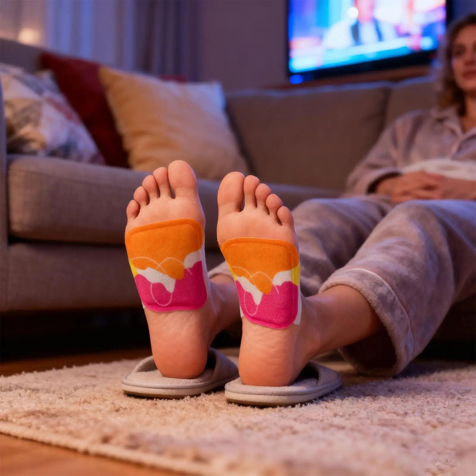 Winter foot warming patches, foot detoxification, promote sleep, dispel cold and generate heat with mugwort heat therapy