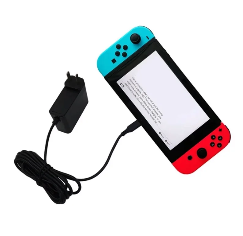 Caricatore adattatore CA con spina EU/US da 15 V a ricarica rapida per Nintendo Switch OLED da viaggio a casa di ricarica tipo C alimentatore USB