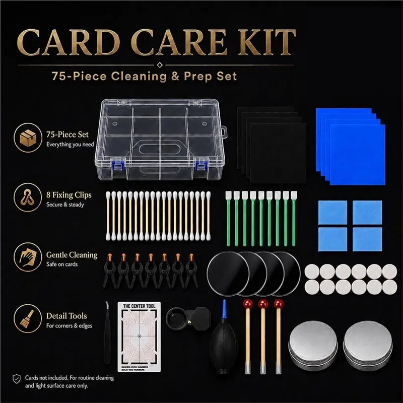 Card Cleaning Kit Card Maintenance Kit Collectible Card Polish Set-A09I
