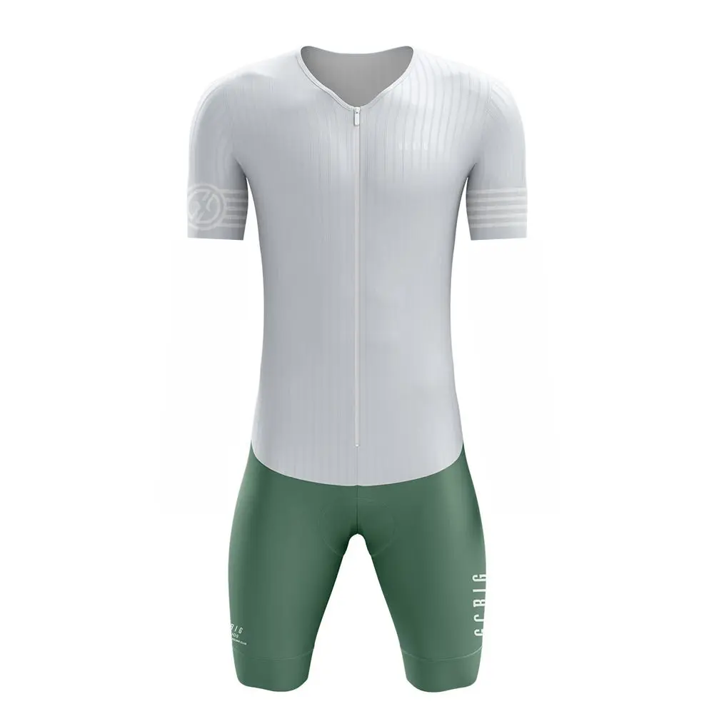 Men's Triathlon Suit Professional Short Sleeve Cycling Skinsuit Bike Tights Road Bicycle Jumpsuit Bicycle Clothing Running Sets