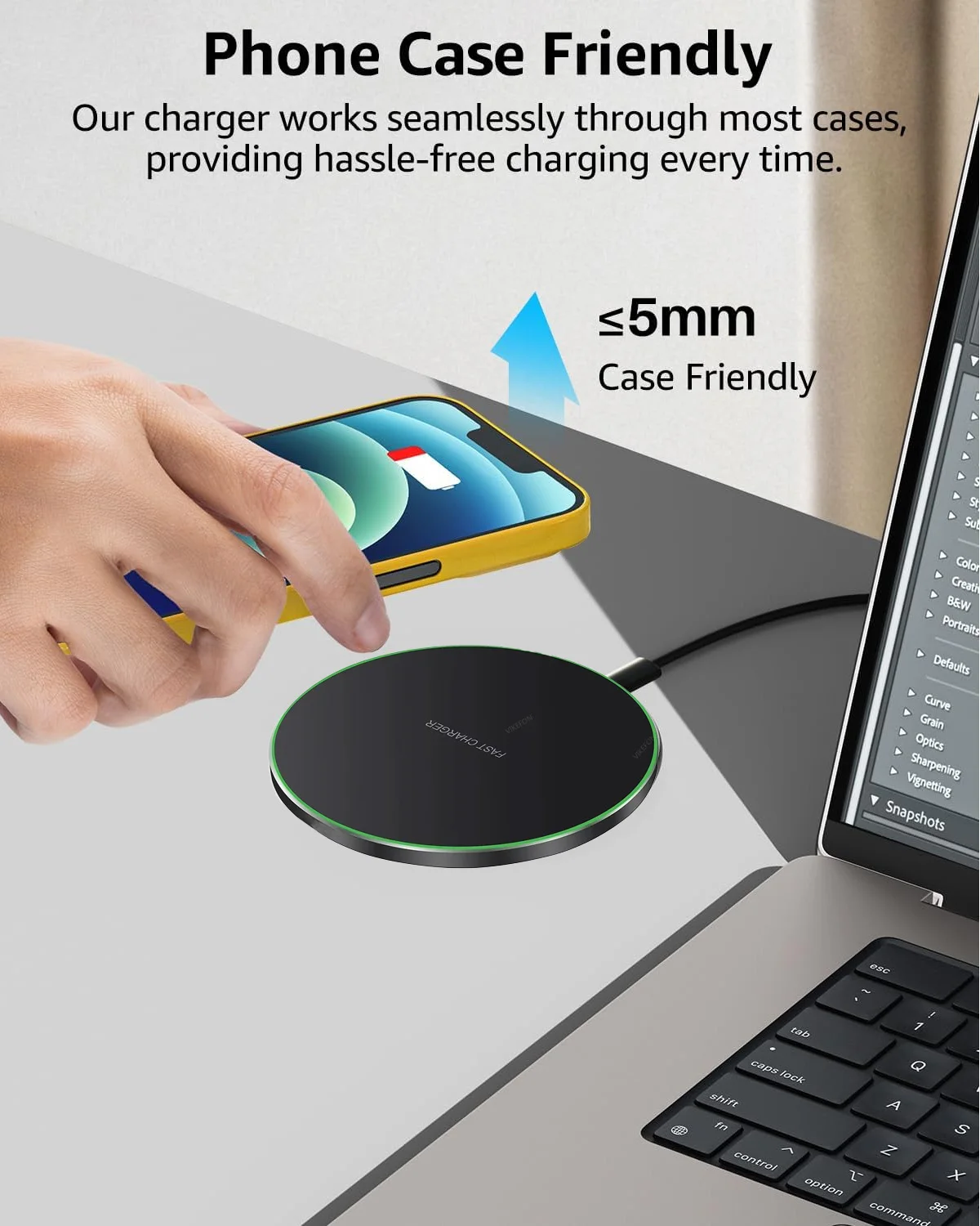 Fast Wireless Charging Pad For Samsung Xiaomi Huawei  Wireless Charger For iPhone 16 15 14 13 12 Pro XS Max Mini