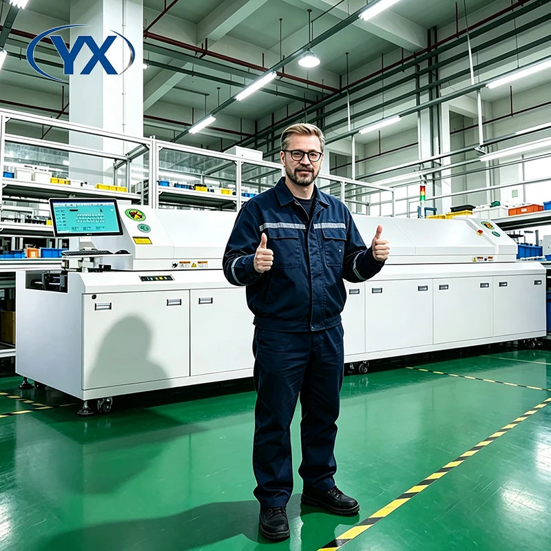YX630-N Vacuum Nitrogen 6 Zone 12 Heating Modules PCB Oven Solder Machine for SMT PCB Assembly
