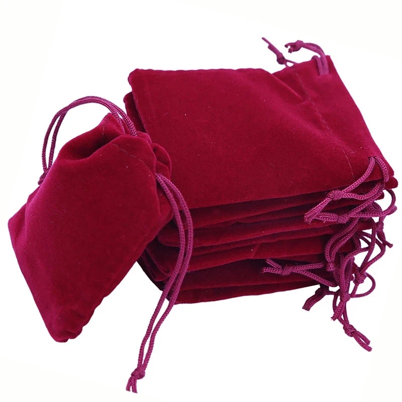 

Jewelry Bags 6x7cm Soft Velvet Drawstring Gift Bag for Jewelry Packaging Display Samll Pouch for Christmas/Wedding 500Pcs/lot