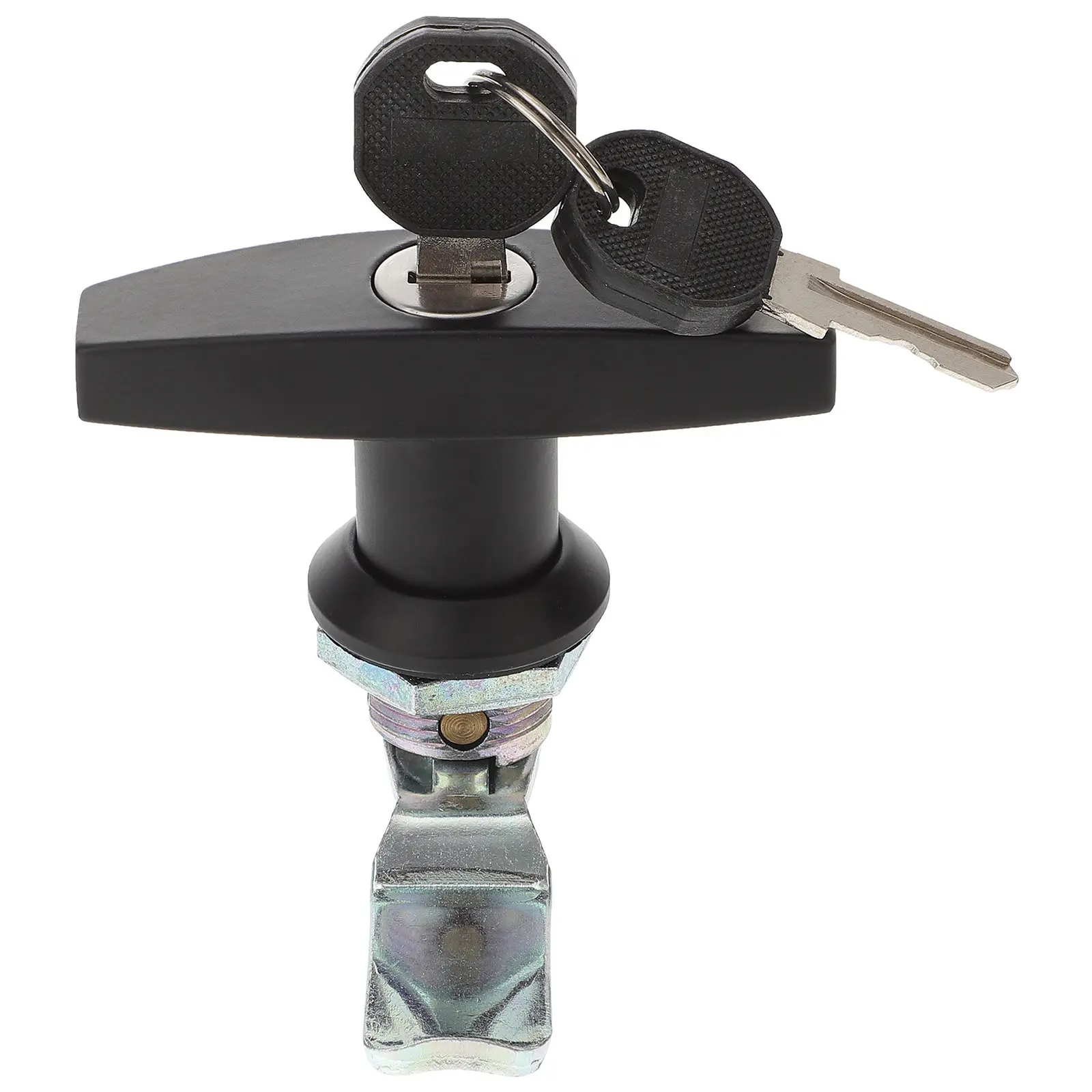 T Type Handle Cabinet Lock Black Cam Lock for High Low Voltage Distribution Box Control Cabinet Toolbox Trailer Motorhome Rv