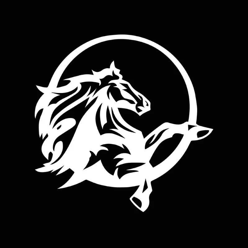 Galloping Horse Vinyl Car Stickers Waterproof for SUV Truck Body Bumper - Wild Animal Auto Decor Adventure Accessories