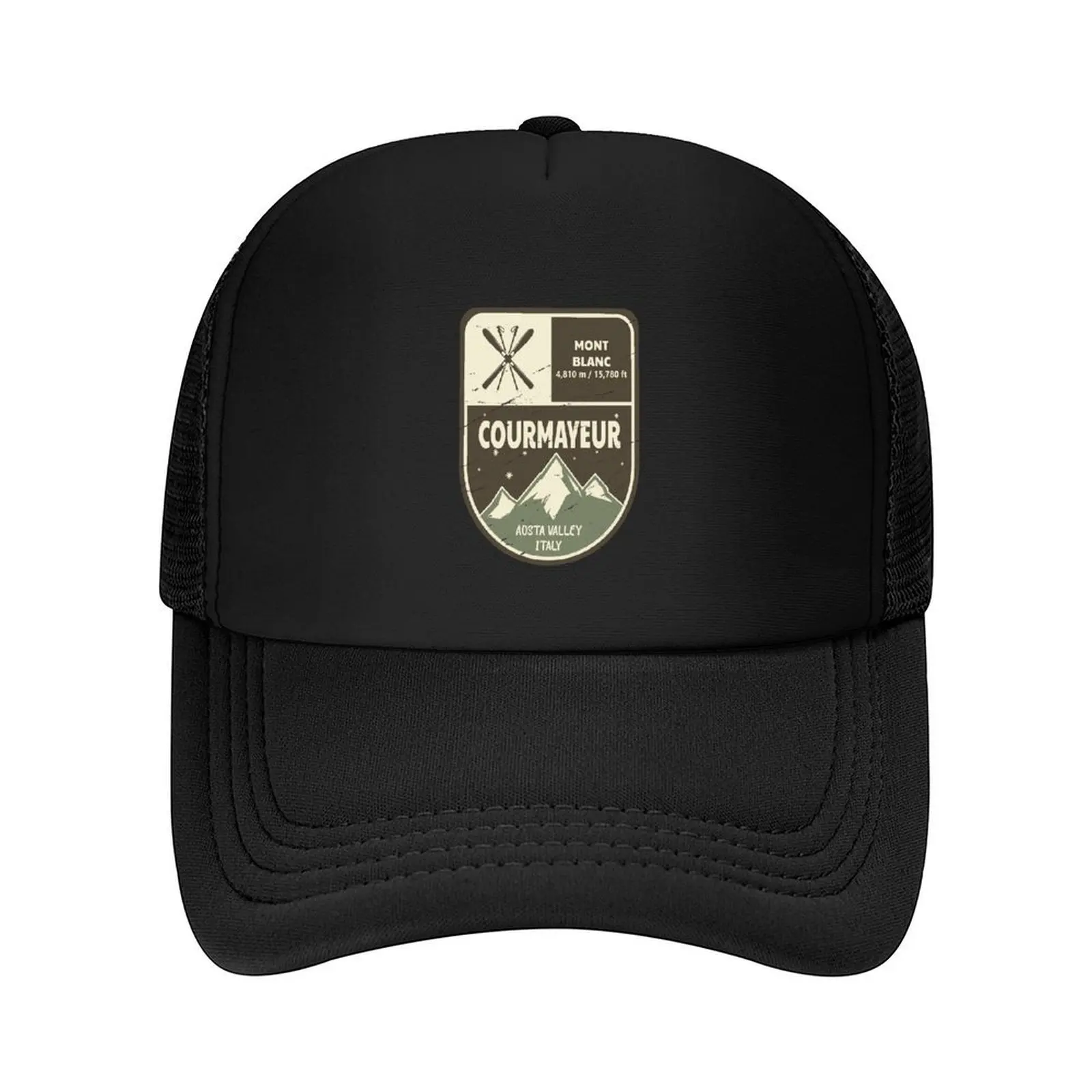 

Courmayeur Aosta Valley Mont Blanc Italy Baseball Cap Cosplay foam party Hat Rugby Sun Hat For Children Women's Golf Wear Men's