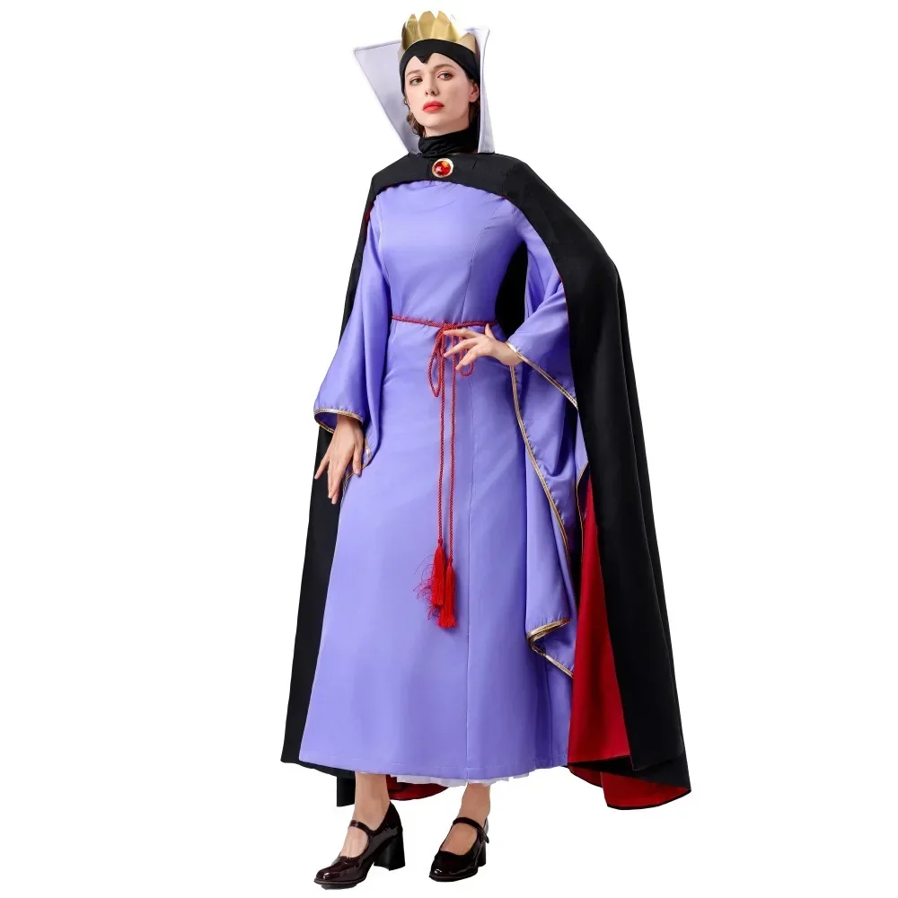 Disfraz de Reina Malvada de Blancanieves para Mujer, Disfraz de Cosplay de Anime de Cuentos de Hadas para Halloween, Disfraz de Madrastra para Representaciones Escénicas